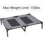 Fit Choice The Elevated Dog Bed with Canopy, Outdoor Dog Bed, Pet Canopy with Cot, Premium 210D Polyester Canopy, Deluxe 600D PVC W/ 2x1 Textilene, W/Carrying Bag