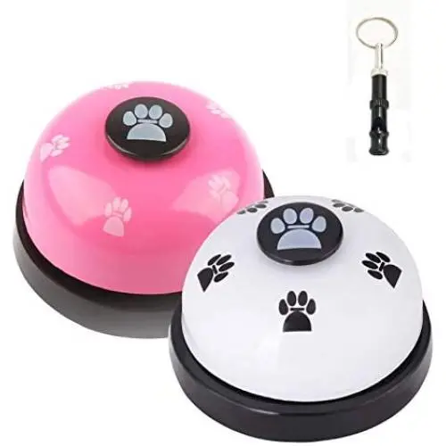 JIMEJV Set of 2 Pet Training Bells, Dog Door Bells for Go Outside Potty Training and Communication Device with Whistle Puppy Interactive Toys JIMEJV Set of 2 Pet Training Bells, Dog Door Bells for Go Outside Potty Training and Communication Device with Whistle Puppy Interactive Toys