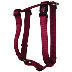 Hamilton B CFA LGRS Adjustable Comfort Dog Harness Fits Chest Size 30 to 40-Inch with Brushed Hardware Ring, Large, Raspberry