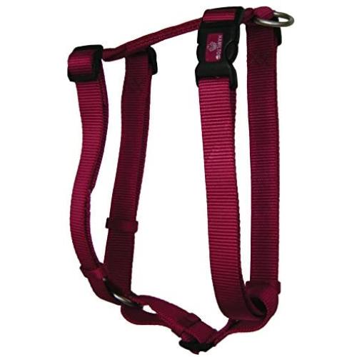 Hamilton B CFA LGRS Adjustable Comfort Dog Harness Fits Chest Size 30 to 40-Inch with Brushed Hardware Ring, Large, Raspberry