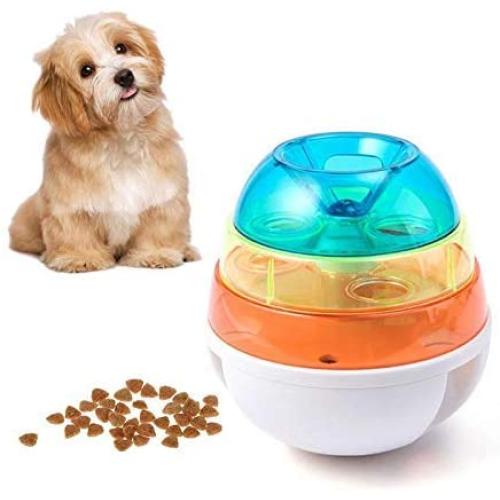 Buyter Pet Puzzle Fun Feeding Interactive Tumbler Three-Layer Leaking Food Dispenser Meal Ball Resin Toy