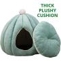 Cactus Pet Condo for Cats, Puppy and Small Dogs in Super Plush Self-Warming Material – Machine Washable, Fun Design, Private Cat Cave and Dog House