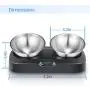 Vekonn Elevated Cat Bowl, Cat and Small Dog Food Bowl Stand, 2 Stainless Steel Cat Food Bowls, Non Slip No Spill, Healthy Eating Posture and Ergonomics for Pets Vekonn Elevated Cat Bowl, Cat and Small Dog Food Bowl Stand, 2 Stainless Steel Cat Food Bowls, Non Slip No Spill, Healthy Eating Posture and Ergonomics for Pets