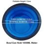 Toyo Collapsible 1000ml Dog Bowl, Foldable Expandable Portable Blue Silicone Feeding Watering Cup Dish for Dog and Cats- Walking Parking Traveling