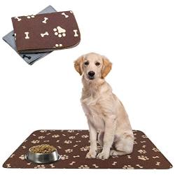 SCENEREAL Waterproof and Non-Slip Dog Food Mat - 2 Pack Pet Feeding Mat - Dog Mat for Bowls 2 Treat Mat for Dogs Cats