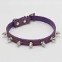 Chenyouwen Pet Toys Great Cat Dog Rivet Collar Pet Accessory Collar, Size: L(Purple) (Color : Purple)