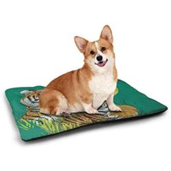 DayDayFun Safari Cat Mat Antelope Crowd on Grassland at Sunset Tropic Exotic Savannahs Animals Pet Mats for Litter Boxes Golden Red Brown