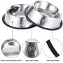Inscape Data 2 Pack Dog Bowl Stainless Steel Dog Food and Water Bowls Pet Feeder Bowls with Spoons, Non-Slip Rubber Base - Easy to Clean