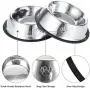 Inscape Data 2 Pack Dog Bowl Stainless Steel Dog Food and Water Bowls Pet Feeder Bowls with Spoons, Non-Slip Rubber Base - Easy to Clean Inscape Data 2 Pack Dog Bowl Stainless Steel Dog Food and Water Bowls Pet Feeder Bowls with Spoons, Non-Slip Rubber Base - Easy to Clean
