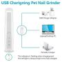 Dog Nail Grinder Upgraded, Pet Nail Grinder Electric Rechargeable Pet Nail Trimmer Painless Paws Grooming & Smoothing for Small Medium Large Dogs & Cats (White)