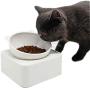 YUNDING Magnetic Force Cat Dog Bowl Raised Cat Food Water Bowl 0-30°Adjustable Tilted Pet Bowl No-Spill Tilted Elevated Cat Bowl for Cats Small Dogs Protect Pets Spine