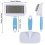 PORTOWN 2 Pcs Self Cleaning Slicker Brush, Slicker Pet Grooming Brush Premium Dog Brush & Cat Brush for Small, Medium&Large Dog&Cat with Short, Long Hair