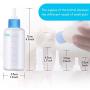 Frienda Pet Feeding Bottle Kit, Squeeze Liquid Cat Nursing Bottle Needle Tubing Kit and Replacement Mini Nipples for Kitten Puppy Small Pet Feeding Tool
