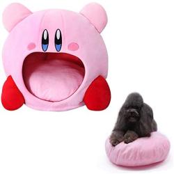 Puppy Pet Cat Dog Soft Nest Dog Bed Cute Kirby Plush Small Pet House Sleeping Mat Pet Supplies Beds for Medium Cats