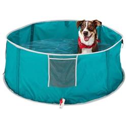 MYPET North States Pool - Portable, Foldable, Extra Large, Pet Bath/Pet Swimming Pool. Shampoo Caddy, Leash Retainer Clip and Carrying Bag Included. No Tools Necessary. (48'' Diameter, Teal)