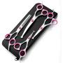 Moontay Professional Dog Grooming Scissors Set, Round Tip Cutting Curved Scissors Thinning Shears Pet Hair Trimming Scissors Set with 1 Grooming Comb for Dog Cat and More Pets