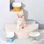 Cat Bowl,Raised Cat Food Bowls Anti Vomiting,Tilted Elevated Cat Bowl,Ceramic Pet Food Bowl for Flat-Faced Cats,Small Dogs,Protect Pets Spine,Dishwasher Safe