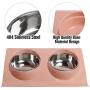 NAODONGLI Cat Food Bowls, 15 ° Tilting Cat Bowls Double Cat Food Bowls Transparent Cat Food Bowl Cat Food Bowl Cat Bowls for Cats Puppy Food and Water