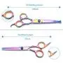 Winkeyes 5Pcs Pet Grooming Scissors Dog Cat Grooming Scissors Set 4CR Stainless Steel with Safety Round Tip, Heavy Duty Titanium Coated Grooming Scissors Kit, Thinning, Straight, Curved Shears Comb Winkeyes 5Pcs Pet Grooming Scissors Dog Cat Grooming Scissors Set 4CR Stainless Steel with Safety Round Tip, Heavy Duty Titanium Coated Grooming Scissors Kit, Thinning, Straight, Curved Shears Comb