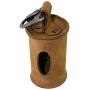 Hide & Drink, Durable Thick Leather Dog Poop Bag Dispenser with Belt Attachment, Dog Walkers, Stylish Dog Waste Bag Holder, Brass Metal Clip :: Old Tobacco