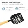 Cat Litter Scoop Large Jumbo Sifter with Deep Shovel Non Stick Plated Solid Oak Wood Handle