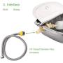 CPROSP Automatic Cow Drinking Water Bowl with Pipe Hose Stainless Steel Pet Supplies 1/2'' M20/20mm Thread