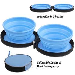 Pet Travel Dog Food Bin Container with Detachable Bowls Portable Pet Bowls for Outdoor Use