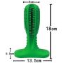 PEISHI Pet FAIHFOIA Pet Toothbrush Vocal Cleaning Teeth Molar Rod Dog Toy Supplies, Size: 18x13.5x5.5cm (Green) Health