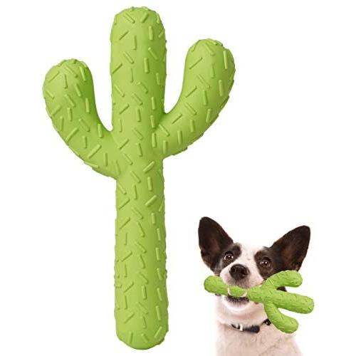 MewaJump Dog Chew Toys, Durable Rubber Dog Toys for Aggressive Chewers, Cactus Tough Toys for Training and Cleaning Teeth, Interactive Dog Toys for Small/Medium Dog