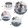 JiangYan-US Crate Dog Bowl, Stainless Steel Hanging Pet Food Water Bowls for Dogs and Cats