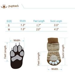 PUPTECK Anti-Slip Dog Socks Pet Paw Protection for Indoor Wear