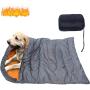 KUDES Dog Sleeping Bag Waterproof Warm Packable Dog Bed with Storage Bag for Indoor Outdoor Travel Camping Hiking Backpacking (43Lx27W)