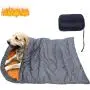 KUDES Dog Sleeping Bag Waterproof Warm Packable Dog Bed with Storage Bag for Indoor Outdoor Travel Camping Hiking Backpacking (43Lx27W)