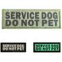 jujupups Glow in Dark and Reflective Dog Patches， Service Dog ，in Training， do not Pet， Tags for Hook and Loop Patches Vests and Harnesses (Service Dog DO NOT PET, 6X2 inch)