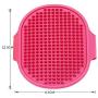 N/B Dog Grooming Brush and Massager Comb Pet Shampoo Bath Brush Soothing Massage Rubber Comb Adjustable Ring Handle, Suitable for Long Short Haired Dog and Cat Grooming Brush 2Pcs