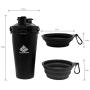 Dog Water Bottle, Dog Water Bowls. High-Capacity Portable Dog Water and Food Container, Including a Leak-Proof Cup and 2 Collapsible Dog Bowls for Both Indoor Use and Travelling Hiking Camping