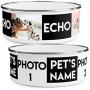 Personalized Dog Bowls for Food or Water (Small - 20oz | Medium - 30oz | Large - 40oz) - Design with Your Pets Photo and Name - Custom Stainless Steel Enamel Dog Bowl with Lid