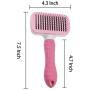 ikjuh Self Cleaning Slicker Brush Shedding and Grooming for Short to Long Haired Cats Dogs Pets Massage Brush Automatic Elimination Soft and Comfortable No Harmful to Skin