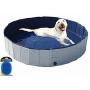 H&S BRIDAL Dog Pool Large Dogs, Foldable Pet Swimming Pool Above Ground, 48'' Plastic Collapsible Bath Tub for Kiddie Pool Outdoor Backyard