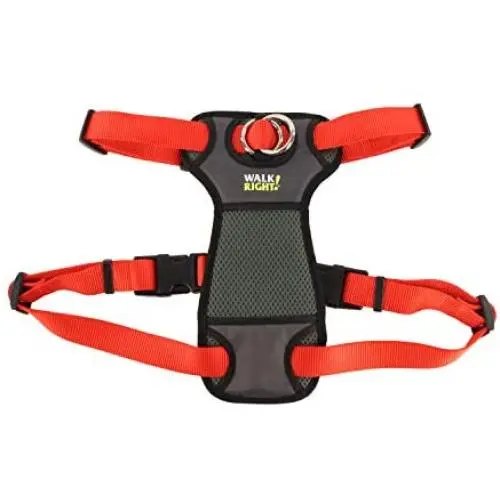 Coastal - Walk Right - Front-Connect Padded Dog Harness, Red, MED (20''-30'')