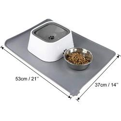 Joytale Dog Cat Food Mat, Large (21'' x 14'') or Medium (18.5'' x 12'') Silicone Waterproof Pet Bowl Mat, Non Slip Pet Bowl Mats Placemats