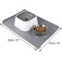 Joytale Dog Cat Food Mat, Large (21'' x 14'') or Medium (18.5'' x 12'') Silicone Waterproof Pet Bowl Mat, Non Slip Pet Bowl Mats Placemats