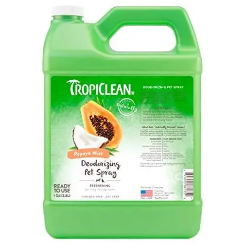 TropiClean Deodorizing Sprays for Pets, Made in USA - Made in USA - Helps Break Down Odors to Effectively Deodorize Dogs and Cats, Paraben Free, Dye Free TropiClean Deodorizing Sprays for Pets, Made in USA - Made in USA - Helps Break Down Odors to Effectively Deodorize Dogs and Cats, Paraben Free, Dye Free