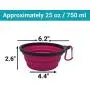 Collapsible Silicone Bowls 3 Pack (XL 25oz Each) with Color Matched Carabiner Clips - Dishwasher Safe BPA FREE Food Grade Silicone Portable Pet Bowls - Foldable for Journeys, Hiking, Kennels & Camping Collapsible Silicone Bowls 3 Pack (XL 25oz Each) with Color Matched Carabiner Clips - Dishwasher Safe BPA FREE Food Grade Silicone Portable Pet Bowls - Foldable for Journeys, Hiking, Kennels & Camping
