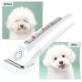 Brobantle Dog Grooming Clippers Professional Low Noise Cordless Dog Clippers with 2 Titanium Alloy Blades Pet Hair Trimmer Kit Rechargeable Shaving Tool for Cats Dogs and Other Animals-White