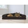 Furhaven Pet Dog Bed - Cooling Gel Memory Foam Faux Fleece and Chenille Soft Woven Traditional Sofa-Style Living Room Couch Pet Bed with Removable Cover for Dogs and Cats