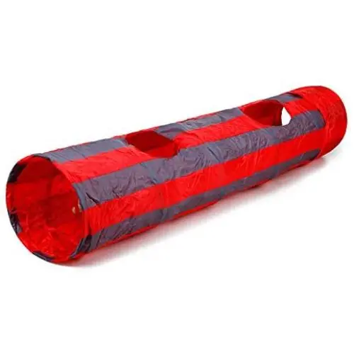 Duckart Foldable Cat Tunnel, Kitten 2 Holes Play Tubes with Ball Pet Toy Duckart Foldable Cat Tunnel, Kitten 2 Holes Play Tubes with Ball Pet Toy