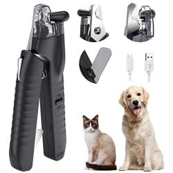 Tbrand Dog & Cat Pets Nail Clippers and Trimmers - with Safety Guard/LED Light/Nail Storage Box, Free Nail File- Professional Grooming Tool for Large and Small Animals