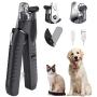 Tbrand Dog & Cat Pets Nail Clippers and Trimmers - with Safety Guard/LED Light/Nail Storage Box, Free Nail File- Professional Grooming Tool for Large and Small Animals