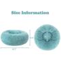 otoez Round Plush Donut Pet Bed Fur Donut Cuddler Warm Soft Dog Cat Cushion Bed Calming Bed Non-Slip Bottom (15''/19''/23/27''/31/39)